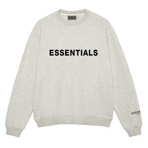Fear of God Essentials Silicone Letter Crew Neck Pullover Sweatshirt
